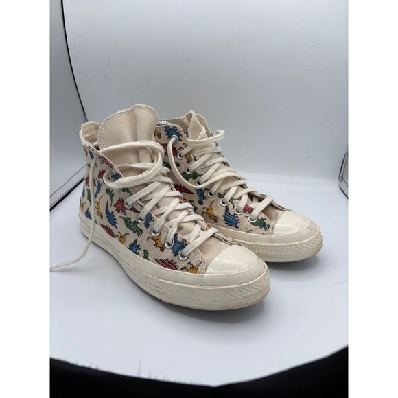Converse Shoes - Converse Chuck Taylor High Top Sneakers Dinosaur Print Cream Women's 9.5